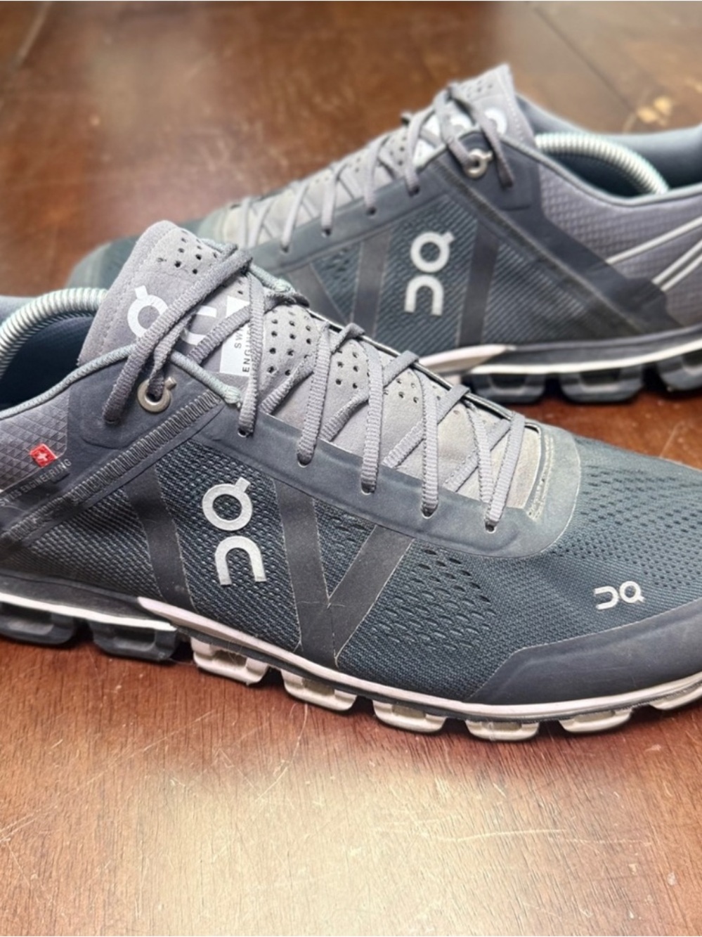 On Running Men's Cloudstratus Athletic Shoes in Dark Gray